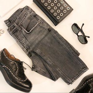 Agolde High Rise Taper Wash Black Jeans Size 23